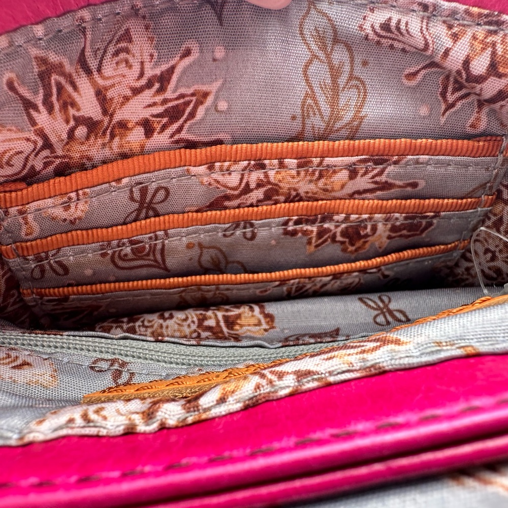 Stylish Hobo Pink Leather Crossbody Bag - Picture 7 of 10